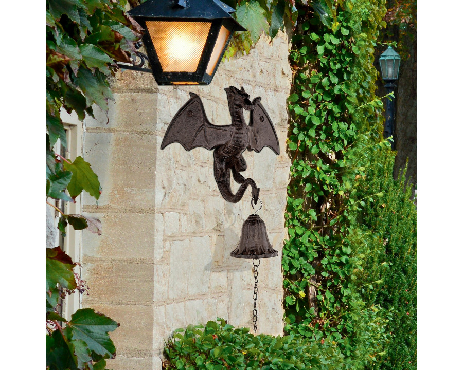 Toscano - Castle Dragon Gothic Bell in Iron