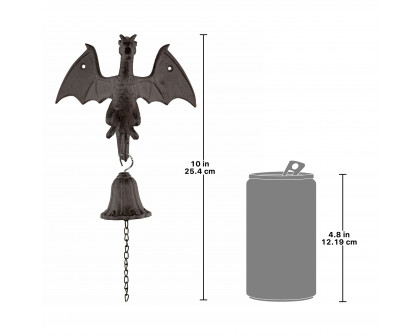 Toscano - Castle Dragon Gothic Bell in Iron