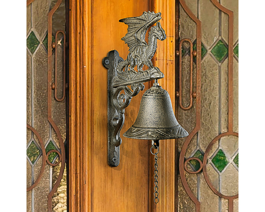 Toscano - Dragon of Murdock Manor Gothic Bell in Iron