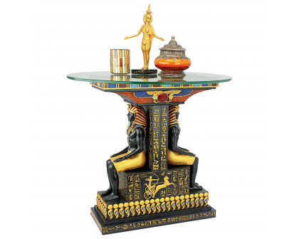 Toscano - Tut the Egyptian Pharaoh Sculptural Table in Designer Resin