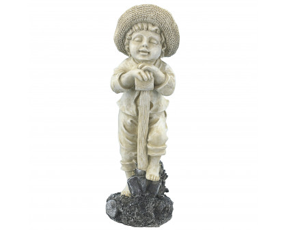 Toscano Young Gardener Boy Samuel Statue - Medium