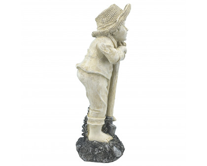 Toscano Young Gardener Boy Samuel Statue - Medium