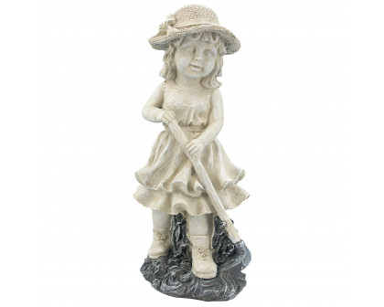 Toscano Young Gardener Girl Rebecca Statue - Medium