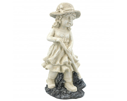 Toscano Young Gardener Girl Rebecca Statue - Medium