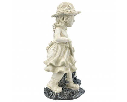 Toscano Young Gardener Girl Rebecca Statue - Medium