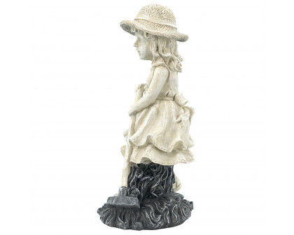 Toscano Young Gardener Girl Rebecca Statue - Medium