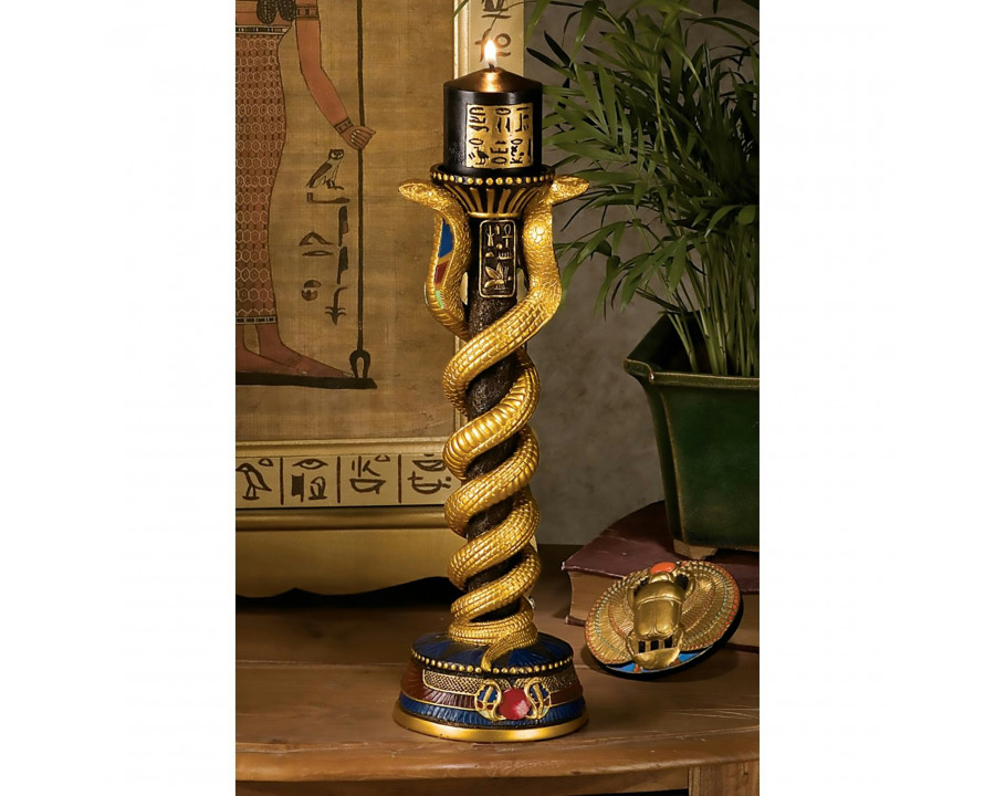 Toscano - Renenutet the Cobra Goddess Altar Candlestick