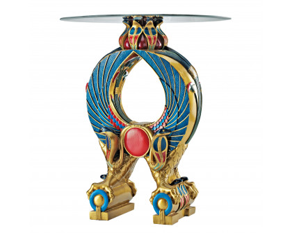 Toscano - Wings of Horus Egyptian Altar Side Table in Designer Resin