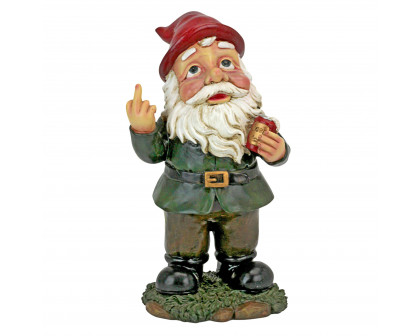 Toscano - Foul Finger Tipsy Tim Beer Garden Gnome Statue