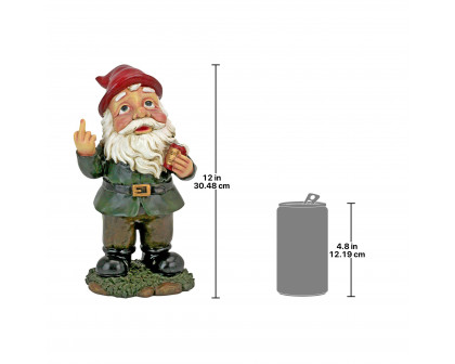 Toscano - Foul Finger Tipsy Tim Beer Garden Gnome Statue