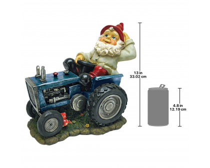 Toscano - Plowing Pete on His Tractor Garden Gnome Statue