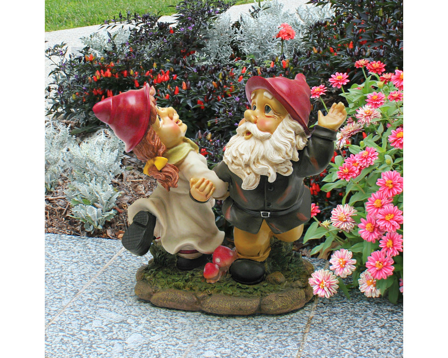 Toscano - Dancing Duo Garden Gnome Statue