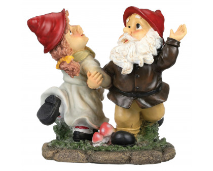 Toscano - Dancing Duo Garden Gnome Statue