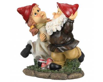 Toscano - Dancing Duo Garden Gnome Statue