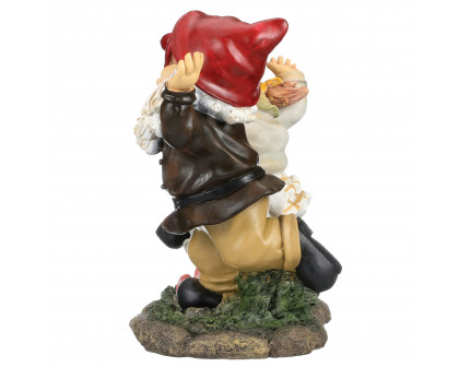 Toscano - Dancing Duo Garden Gnome Statue