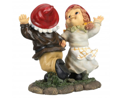 Toscano - Dancing Duo Garden Gnome Statue