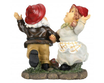 Toscano - Dancing Duo Garden Gnome Statue