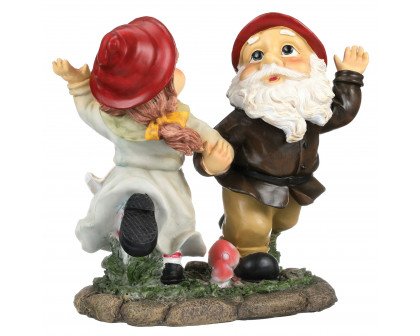 Toscano - Dancing Duo Garden Gnome Statue