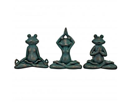 Toscano - RelaxRenew and Ribbit Zen Garden Frog Statues