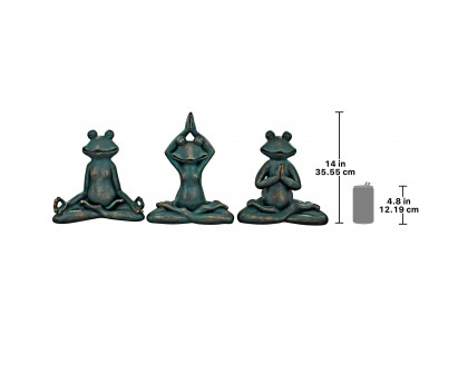 Toscano - RelaxRenew and Ribbit Zen Garden Frog Statues