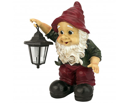 Toscano - Edison with the Lighted Lantern Garden Gnome Statue