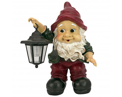 Toscano - Edison with the Lighted Lantern Garden Gnome Statue