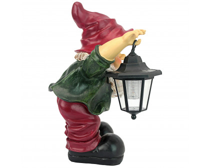 Toscano - Edison with the Lighted Lantern Garden Gnome Statue