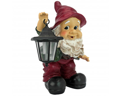 Toscano - Edison with the Lighted Lantern Garden Gnome Statue