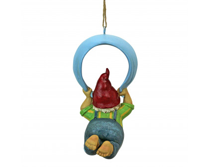 Toscano - Paavo and his Parachute Adrenaline Junkie Hanging Garden Gnome Statue