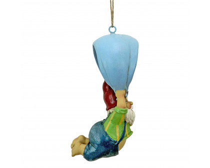 Toscano - Paavo and his Parachute Adrenaline Junkie Hanging Garden Gnome Statue