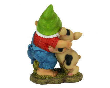 Toscano - Happy as a Pig in Slop Garden Gnome Statue