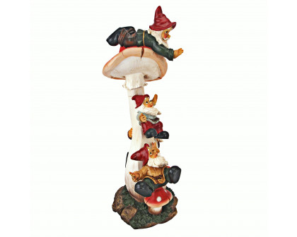 Toscano - Mushroom Madness Garden Gnome Statue