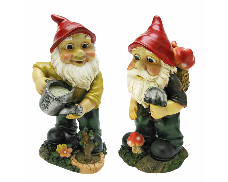 Toscano - Gulliver and Mushroonie Garden Gnome Statues