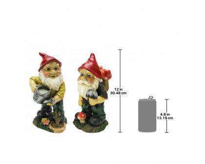 Toscano - Gulliver and Mushroonie Garden Gnome Statues