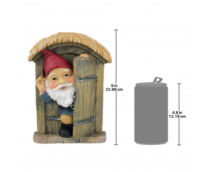 Toscano The Knothole Gnomes Garden Welcome Tree Sculpture - Door Gnome