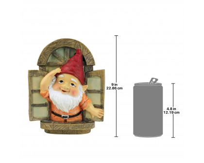 Toscano The Knothole Gnomes Garden Welcome Tree Sculpture - Window Gnome