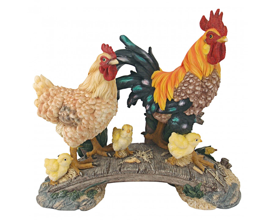 Toscano - Chickens Bridging the Roost Garden Statue