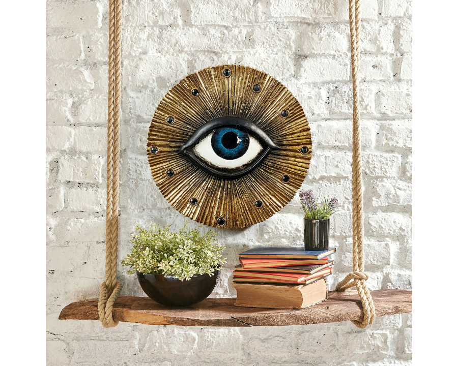 Toscano - All Seeing Eye Awakened Spiritual Consciousness Wall Sculpture