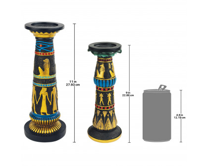 Toscano - Set of 2 Temple of Luxor Egyptian Candleholder