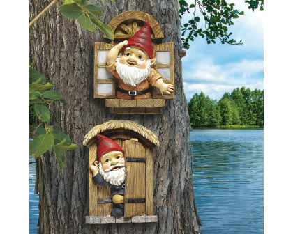 Toscano - The Knothole Gnomes Garden Welcome Tree Sculpture