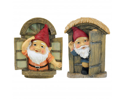 Toscano The Knothole Gnomes Garden Welcome Tree Sculpture - Window  Door Gnomes