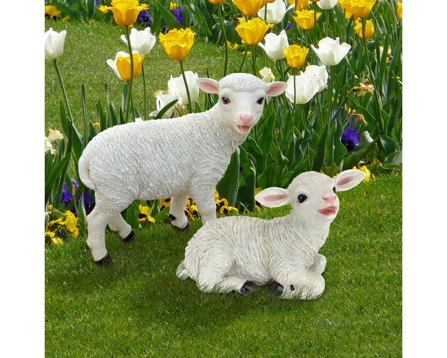 Toscano - Set of 2 Yorkshire Lamb Garden Statues