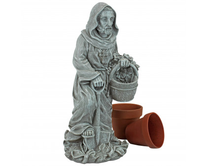 Toscano - St. Fiacre the Gardener Patron Saint Statue