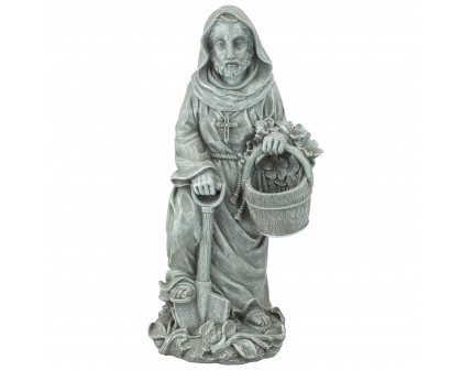 Toscano St. Fiacre the Gardener Patron Saint Statue - Small