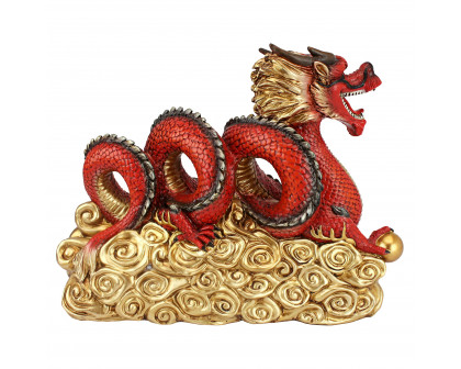 Toscano - Asian Zen Dragon Garden Welcome Sign Statue