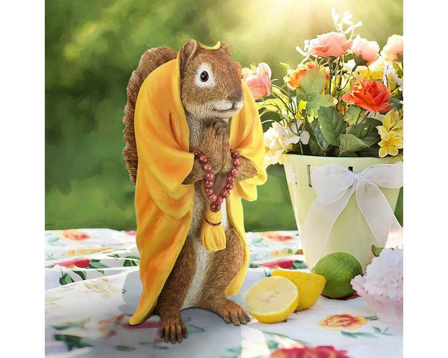 Toscano - Sensei Monk Zen Garden Squirrel Animal Statue