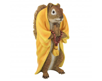 Toscano - Sensei Monk Zen Garden Squirrel Animal Statue