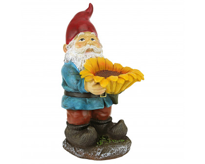 Toscano - Sunflower Sammy Garden Gnome Statue