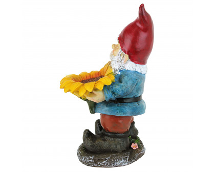 Toscano - Sunflower Sammy Garden Gnome Statue