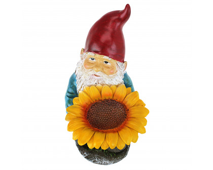 Toscano - Sunflower Sammy Garden Gnome Statue